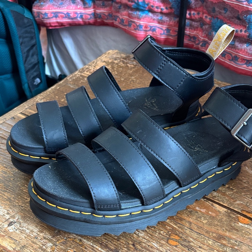 Dr. Martens Black Platform Sandals